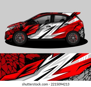 Racing car wrap design vector for vehicle vinyl sticker and automotive decal livery
