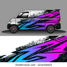 Racing car wrap design vector for vehicle vinyl sticker and automotive decal livery