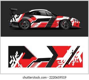 Racing car wrap design vector