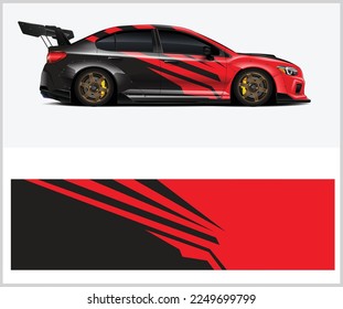 Rennwagen-Wrapper-Design, Vektorgrafik