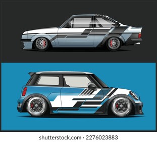 Racing car wrap design vector. Vehicle Wrap Design 