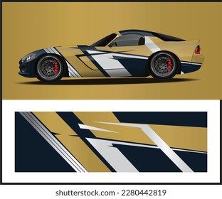 racing car wrap design for vector sport red graphics