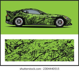 Vector de diseño de envoltura de coches de carreras para pegatinas de vinilo de vehículos de primera calidad 