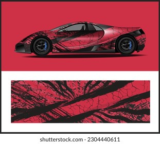 Vector de diseño de envoltura de coches de carreras para pegatinas de vinilo de vehículos de primera calidad 