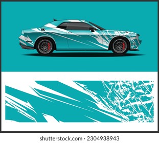 Racing car wrap design vector for vehicle vinyl sticker