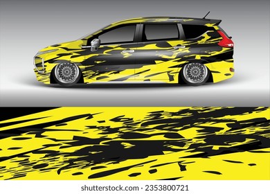 Racing car wrap design vector