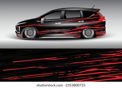 Racing car wrap design vector