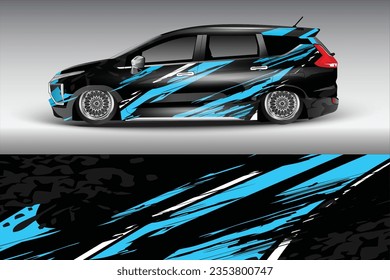 Racing car wrap design vector
