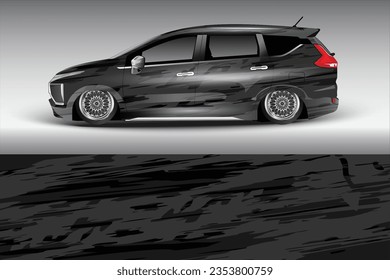 Racing car wrap design vector