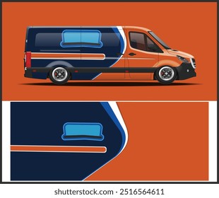 Racing car wrap design vector. Vehicle Wrap Design