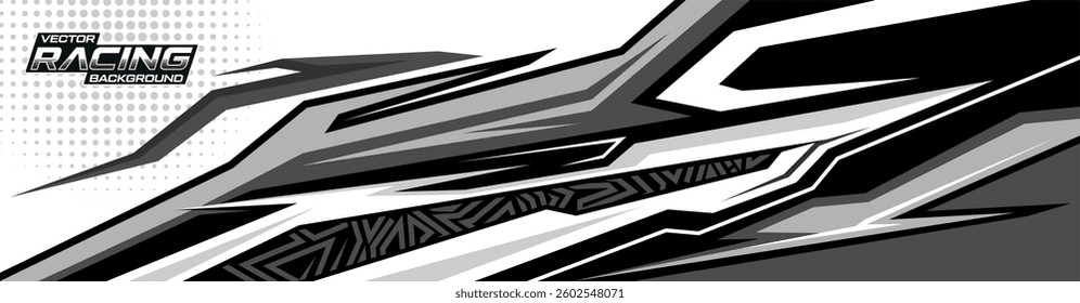 Racing car wrap design vector. abstract stripe racing background kit designs for wrap vehicle, race car, rally, adventure and livery.