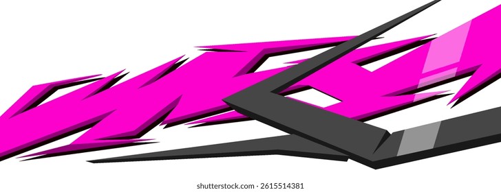 Racing car wrap design vector for vehicle vinyl sticker and automotive decal livery