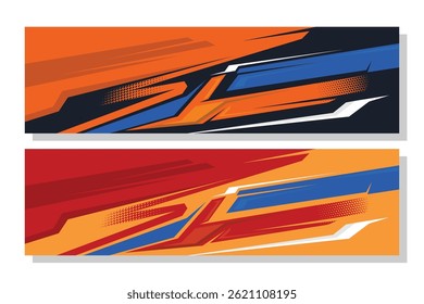 Vector de diseño de envoltura de coche de carreras. Diseños abstractos gráficos del kit del fondo de las carreras de la raya para el vehículo del abrigo, el coche de la carrera, el rally, la aventura y la librea.