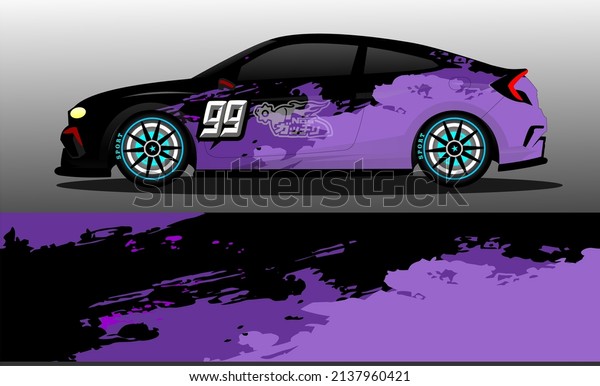 Racing car wrap design vector. Abstract graphic\
stripe racing background kit design for vehicle wrap, race car,\
rally, adventure and\
livery