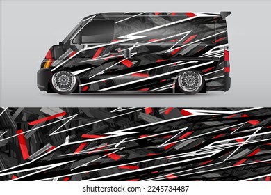 racing car wrap design for vehicle vinyl stickers and automotive company sticker livery