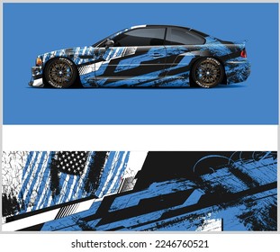 racing car wrap design and vehicle livery