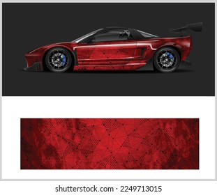 racing car wrap design and vehicle livery