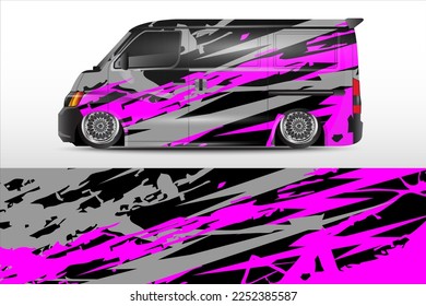 racing car wrap design for vehicle vinyl stickers and automotive company sticker livery