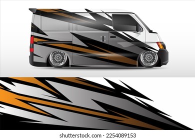 racing car wrap design for vehicle vinyl stickers and automotive company sticker livery
