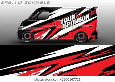 racing car wrap design for vehicle vinyl stickers and automotive company sticker livery