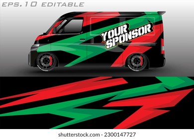 racing car wrap design for vehicle vinyl stickers and automotive company sticker livery