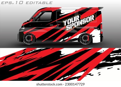 racing car wrap design for vehicle vinyl stickers and automotive company sticker livery