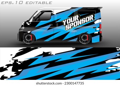 racing car wrap design for vehicle vinyl stickers and automotive company sticker livery