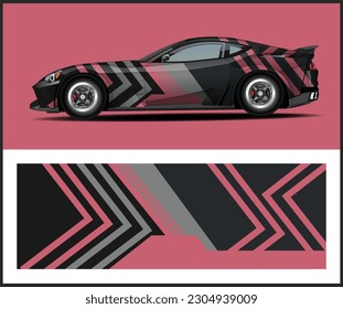 Racing car wrap design, vehicle sticker design