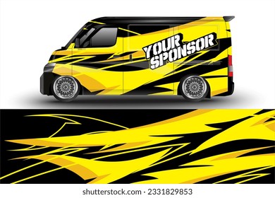 racing car wrap design for vehicle vinyl stickers and automotive company sticker livery