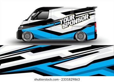 racing car wrap design for vehicle vinyl stickers and automotive company sticker livery