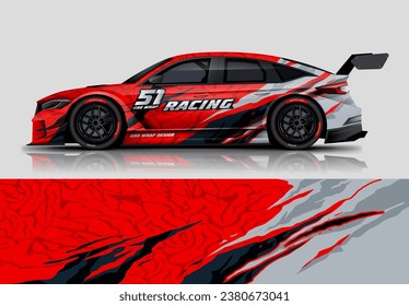 Embalaje del coche de carreras con vectores diagonales 10