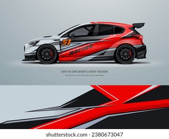 Embalaje del coche de carreras con vectores diagonales 10