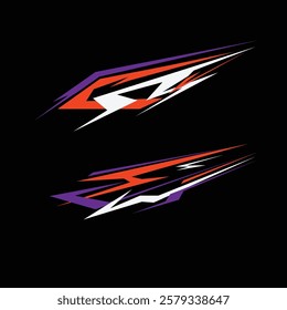 racing car wrap livery decal design vector
