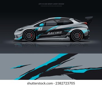 Racing Car wrap livery design