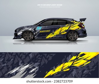 Racing Car wrap livery design