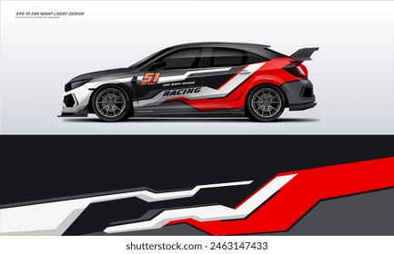 Racing Car Wrap Livery Design vector file eps 10 print ready file