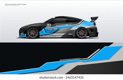 Racing Car Wrap Livery Design vector file eps 10 print ready file