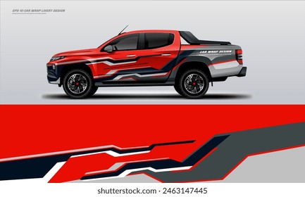 Racing Car Wrap Livery Design vector file eps 10 print ready file