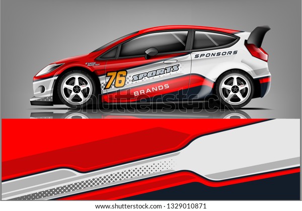 Racing Car wrap\
livery design. custom decal wrap and sticker for racing car livery.\
ready print eps vector.