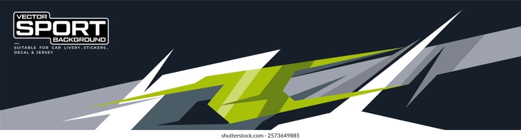 Racing car wrap modern shapes. Graphic abstract stripe racing background kit designs for wrap vehicle, race car, rally, adventure and livery