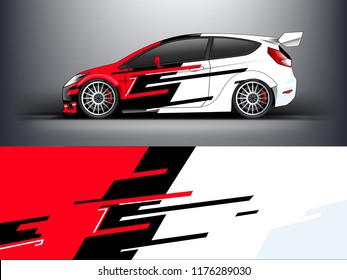 Racing car wrap. red abstract strip for racing car wrap, sticker, and decal. vector eps 10 format.