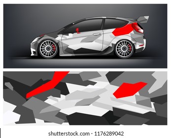 Racing car wrap. red abstract strip for racing car wrap, sticker, and decal. vector eps 10 format.