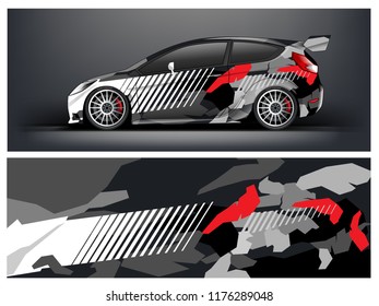 Racing car wrap. red abstract strip for racing car wrap, sticker, and decal. vector eps 10 format.
