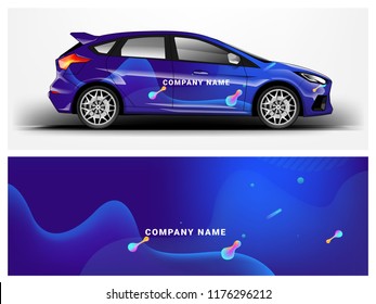 Racing car wrap. red abstract strip for Company car wrap, sticker, and decal. vector eps 10 format.