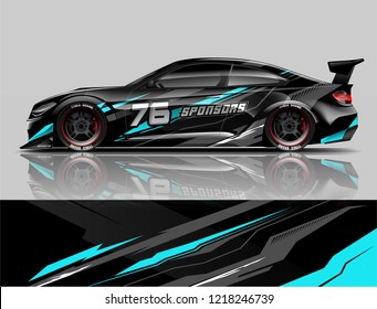 Racing Car Wrap Sport Car Livery Stock Vector (Royalty Free) 1218246739