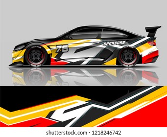 Racing Car Wrap. Sport car livery design