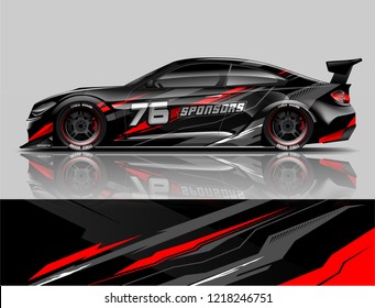 Racing Car Wrap. Sport car livery design