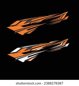 racing car wrap sticker design vector.