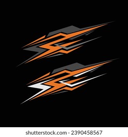 racing car wrap sticker design vector