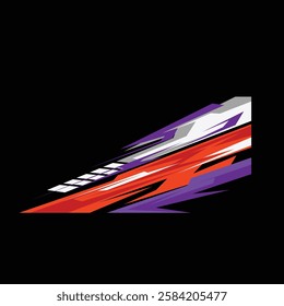 Racing car wrap sticker vector design. Car modification stickers